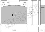 METELLI 22-0004-0 комплект тормозных колодок, дисковый тормоз на VOLVO 240 Kombi (P245)