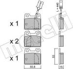 METELLI 22-0009-1 комплект тормозных колодок, дисковый тормоз на ALFA ROMEO 75 (162B)