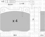 METELLI 22-0011-1K комплект тормозных колодок, дисковый тормоз на MERCEDES-BENZ UNIMOG