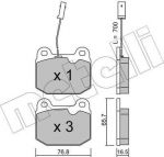 METELLI 22-0013-2 комплект тормозных колодок, дисковый тормоз на ALFA ROMEO 75 (162B)