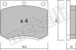 METELLI 22-0023-0 комплект тормозных колодок, дисковый тормоз на FORD TAUNUS '80 (GBS, GBNS)