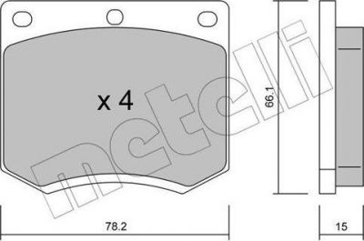 METELLI 22-0023-0 комплект тормозных колодок, дисковый тормоз на FORD TAUNUS '80 (GBS, GBNS)