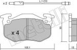 METELLI 22-0036-2 комплект тормозных колодок, дисковый тормоз на RENAULT SUPER 5 (B/C40_)
