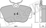 METELLI 22-0041-0 комплект тормозных колодок, дисковый тормоз на MERCEDES-BENZ 190 (W201)