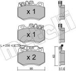 METELLI 22-0049-1 комплект тормозных колодок, дисковый тормоз на PEUGEOT 309 II (3C, 3A)