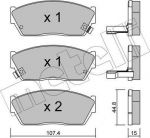 METELLI 22-0054-2 комплект тормозных колодок, дисковый тормоз на HONDA CIVIC III Hatchback (AL, AJ, AG, AH)