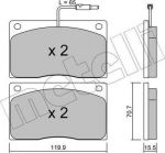 METELLI 22-0089-1 комплект тормозных колодок, дисковый тормоз на RENAULT MASTER I фургон (T__)
