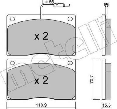 METELLI 22-0089-1 комплект тормозных колодок, дисковый тормоз на RENAULT MASTER I фургон (T__)