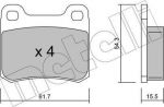 METELLI 22-0092-1 комплект тормозных колодок, дисковый тормоз на MERCEDES-BENZ C-CLASS (W202)