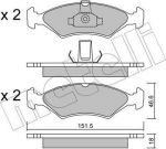 METELLI 22-0093-0 комплект тормозных колодок, дисковый тормоз на FORD FIESTA IV (JA_, JB_)