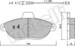 METELLI 22-0105-0 комплект тормозных колодок, дисковый тормоз на PEUGEOT EXPERT фургон (222)