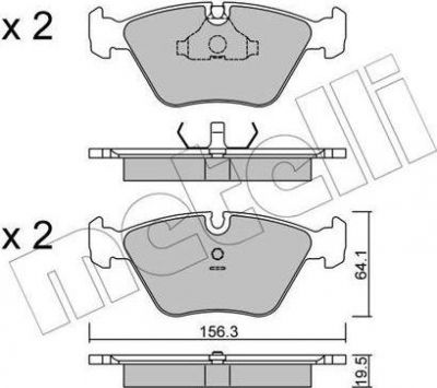 METELLI 22-0122-0 комплект тормозных колодок, дисковый тормоз на 5 Touring (E34)