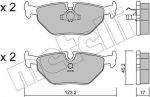METELLI 22-0125-0 комплект тормозных колодок, дисковый тормоз на 5 Touring (E34)