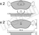METELLI 22-0126-0 комплект тормозных колодок, дисковый тормоз на VOLVO 460 L (464)