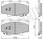 METELLI 22-0153-0 комплект тормозных колодок, дисковый тормоз на TOYOTA LAND CRUISER 80 (_J8_)