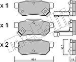 METELLI 22-0170-1 комплект тормозных колодок, дисковый тормоз на HONDA CONCERTO (HW, MA)