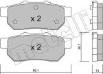 METELLI 22-0176-0 комплект тормозных колодок, дисковый тормоз на HONDA CIVIC VI седан (EJ, EK)