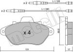 METELLI 22-0185-0 комплект тормозных колодок, дисковый тормоз на PEUGEOT 605 (6B)