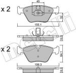 METELLI 22-0207-3 комплект тормозных колодок, дисковый тормоз на 3 кабрио (E46)