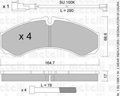 METELLI 22-0212-4K комплект тормозных колодок, дисковый тормоз на IVECO DAILY III фургон/универсал