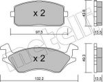 METELLI 22-0234-0 комплект тормозных колодок, дисковый тормоз на TOYOTA STARLET универсал (KP6_)