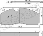 METELLI 22-0270-0K комплект тормозных колодок, дисковый тормоз на NISSAN ATLEON
