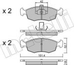 METELLI 22-0274-3 комплект тормозных колодок, дисковый тормоз на FIAT PALIO Weekend (178DX)
