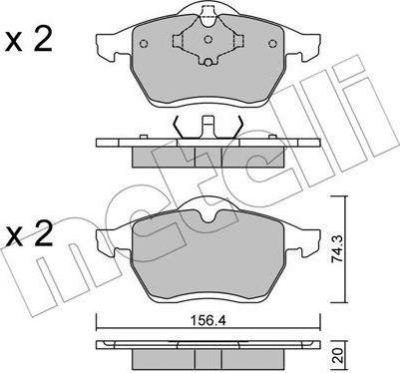 METELLI 22-0279-0 комплект тормозных колодок, дисковый тормоз на VW SHARAN (7M8, 7M9, 7M6)