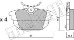 METELLI 22-0299-0 комплект тормозных колодок, дисковый тормоз на FIAT MAREA (185)