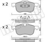 METELLI 22-0309-0 комплект тормозных колодок, дисковый тормоз на VOLVO S80 I (TS, XY)