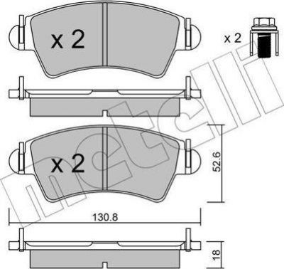 METELLI 22-0313-0 комплект тормозных колодок, дисковый тормоз на PEUGEOT 306 (7B, N3, N5)