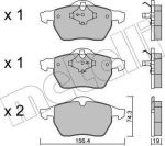 METELLI 22-0314-1 комплект тормозных колодок, дисковый тормоз на VOLVO S70 (LS)