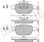 METELLI 22-0336-0 комплект тормозных колодок, дисковый тормоз на RENAULT LAGUNA II (BG0/1_)