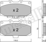 METELLI 22-0413-0 комплект тормозных колодок, дисковый тормоз на NISSAN 300 ZX (Z32)