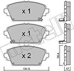 METELLI 22-0464-1 комплект тормозных колодок, дисковый тормоз на HONDA ACCORD VI (CG, CK)