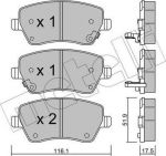 METELLI 22-0485-2 комплект тормозных колодок, дисковый тормоз на NISSAN NOTE (E12)