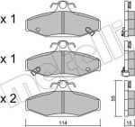 METELLI 22-0520-0 комплект тормозных колодок, дисковый тормоз на SSANGYONG KORANDO (KJ)