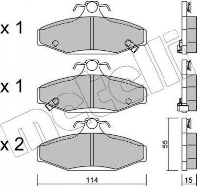 METELLI 22-0520-0 комплект тормозных колодок, дисковый тормоз на SSANGYONG KORANDO (KJ)