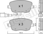 METELLI 22-0547-1 комплект тормозных колодок, дисковый тормоз на VW POLO (9N_)