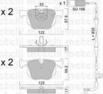 METELLI 22-0561-1K комплект тормозных колодок, дисковый тормоз на 7 (E65, E66, E67)