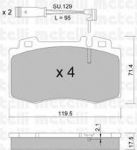 METELLI 22-0563-0K комплект тормозных колодок, дисковый тормоз на MERCEDES-BENZ C-CLASS купе (CL203)