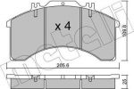 METELLI 22-0580-0 комплект тормозных колодок, дисковый тормоз на IVECO EuroCargo