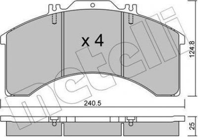 METELLI 22-0581-0 комплект тормозных колодок, дисковый тормоз на IVECO EuroTech MP