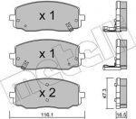 METELLI 22-0629-0 комплект тормозных колодок, дисковый тормоз на HYUNDAI i10 (PA)