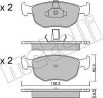 METELLI 22-0656-0 комплект тормозных колодок, дисковый тормоз на FORD MONDEO I седан (GBP)