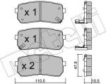 METELLI 22-0786-0 комплект тормозных колодок, дисковый тормоз на HYUNDAI H-1 Cargo (TQ)