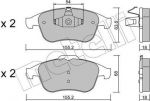 METELLI 22-0803-2 комплект тормозных колодок, дисковый тормоз на RENAULT MEGANE III Наклонная задняя часть (BZ0_)