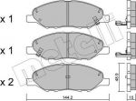 METELLI 22-0811-0 комплект тормозных колодок, дисковый тормоз на NISSAN TIIDA седан (SC11X)