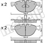 METELLI 22-0830-0 комплект тормозных колодок, дисковый тормоз на 5 Touring (F11)