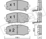 METELLI 22-0912-0 комплект тормозных колодок, дисковый тормоз на HYUNDAI i20 (PB, PBT)